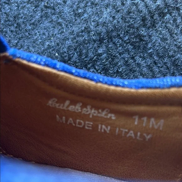 Blue Embroidered Slip-On Men's Sneakers - Picture 6 of 7